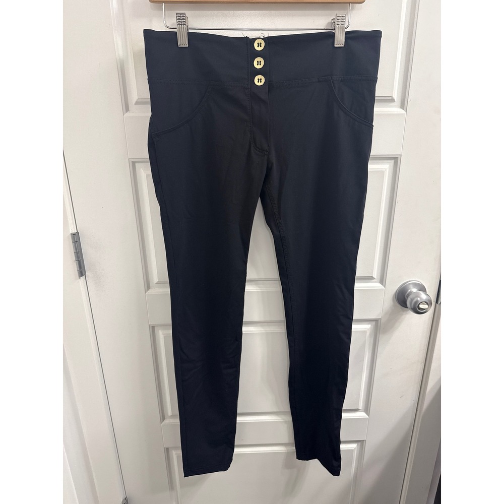 Freddy Black Mid Waist Skinny Butt Lifting Shaping Pants Trousers XL
